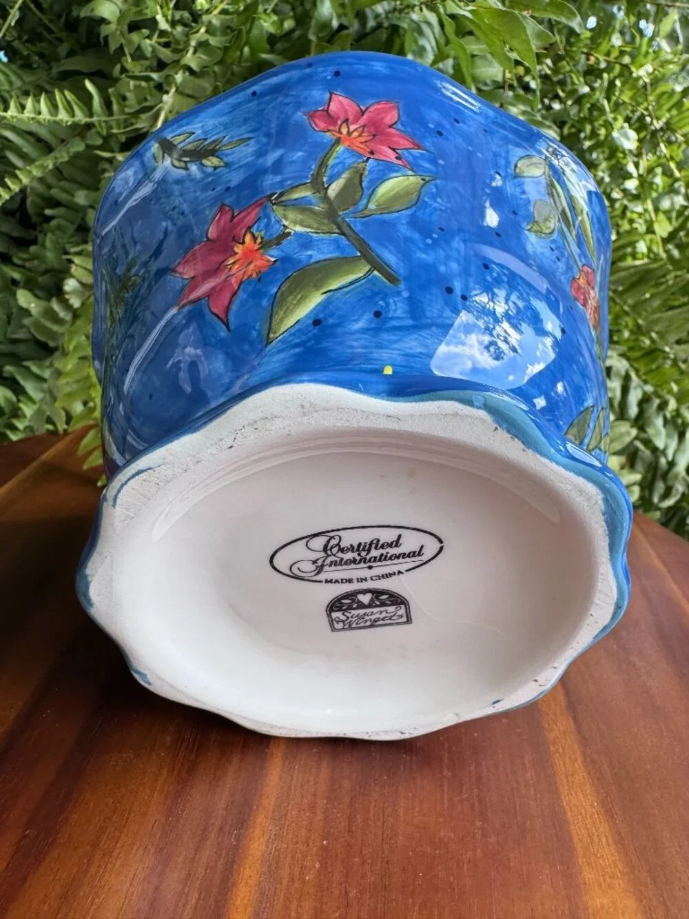 Certified International Country Collage, Ceramic Footed Ice Cream Bowl